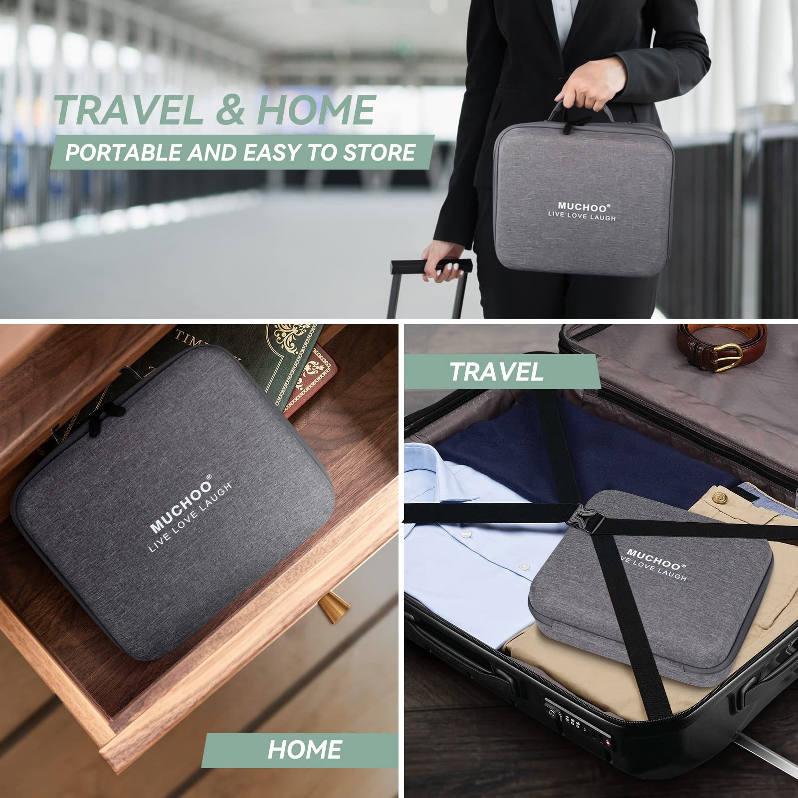 Muchoo cupping travel case keeps all cups organized on the go.