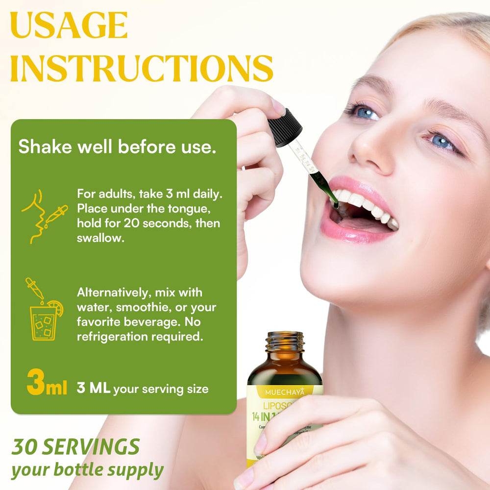 Muechaya Fast absorption drops illustrate rapid uptake and quick soothing effects.