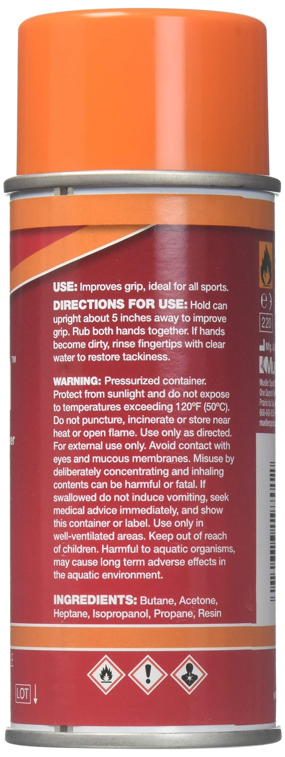 Mueller Stickum Spray hands grip shows improved control for sports and tools