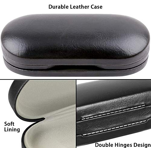 Muf 2in1 durable leather case with soft lining protects lenses and glasses.