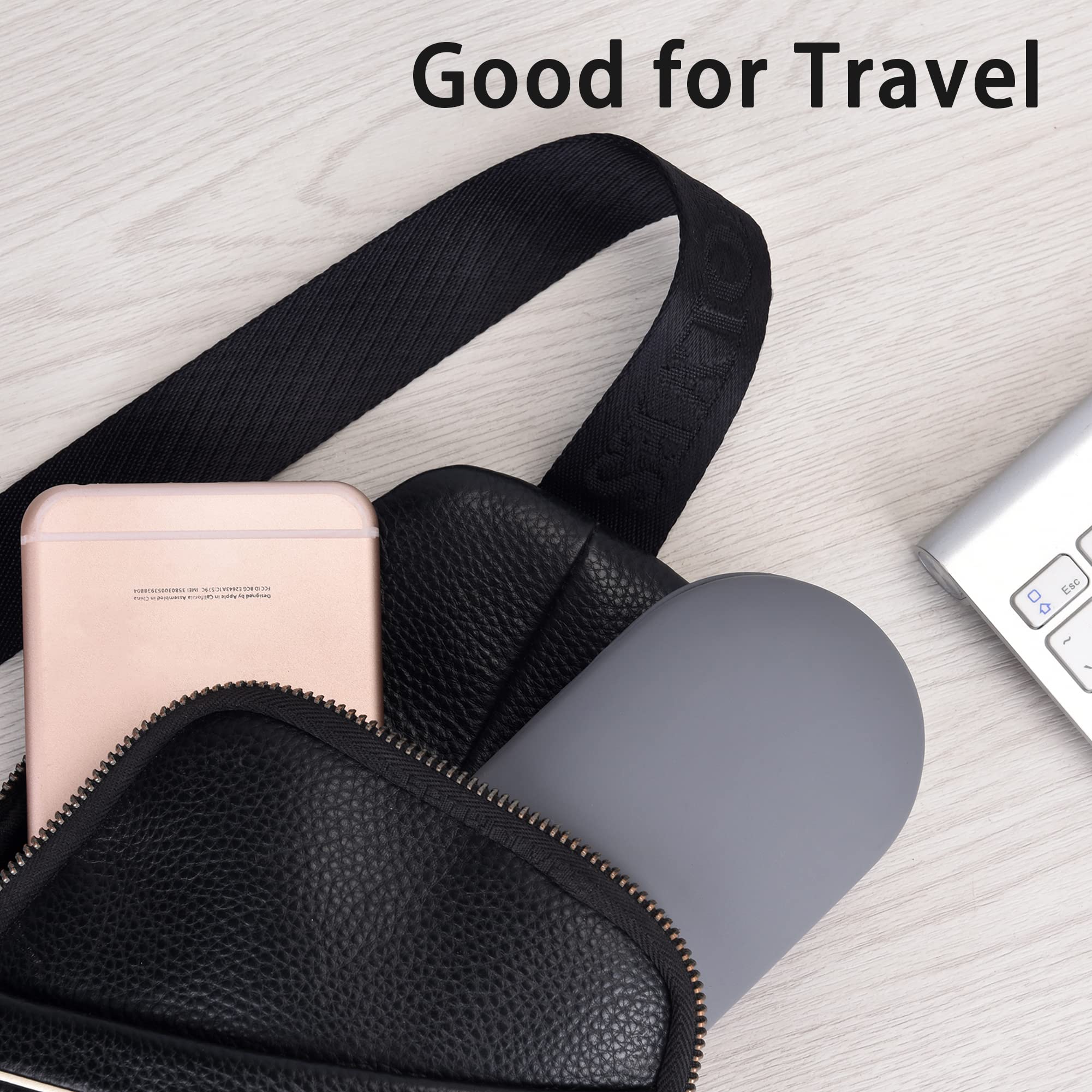 Muf compact design fits purses and bags for easy access.