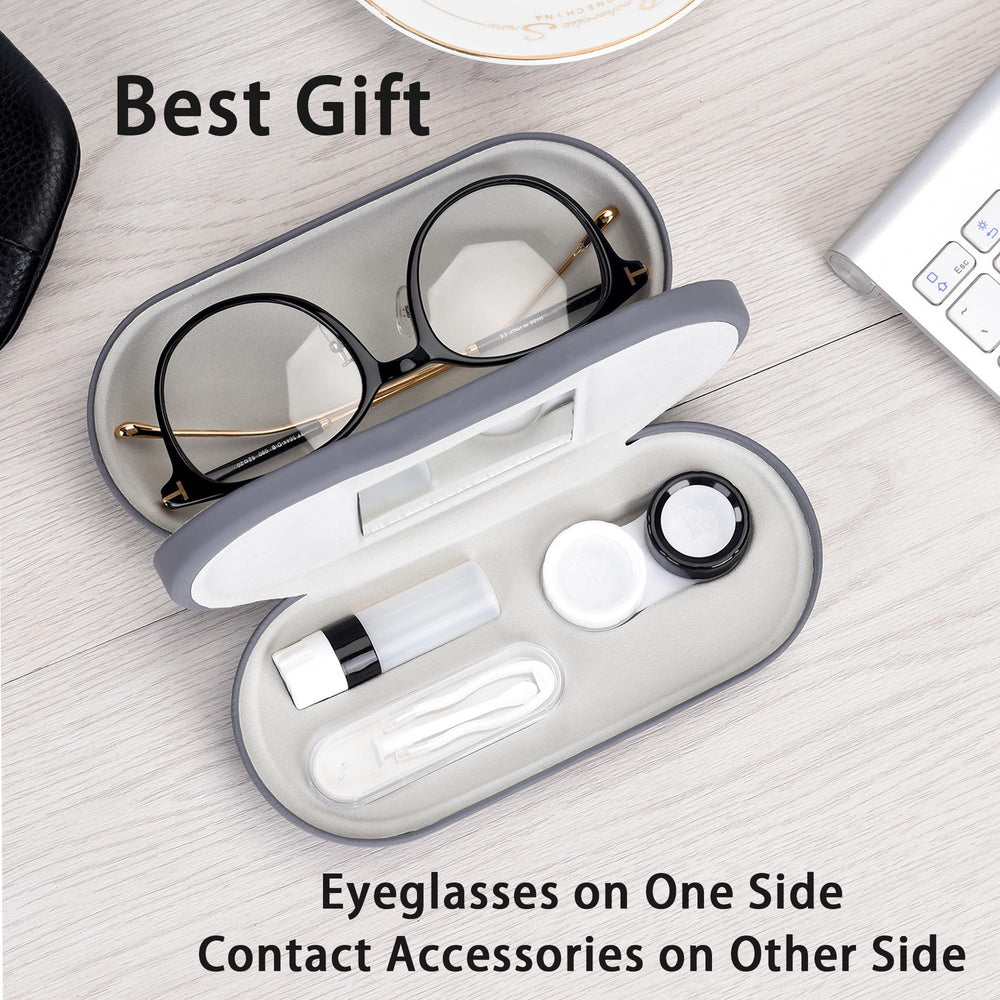 Muf leather case with soft lining protects lenses during daily use.