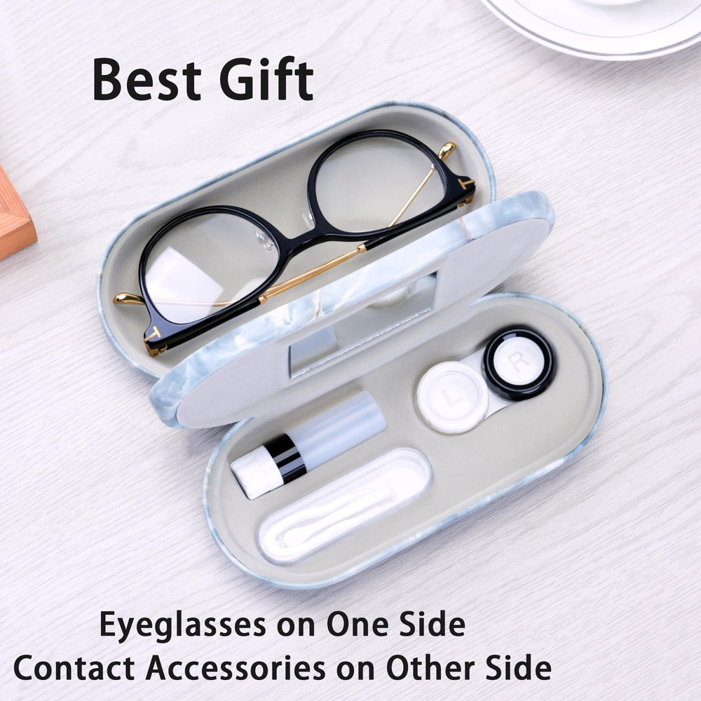 Muf solution bottle and accessories set for lens care.