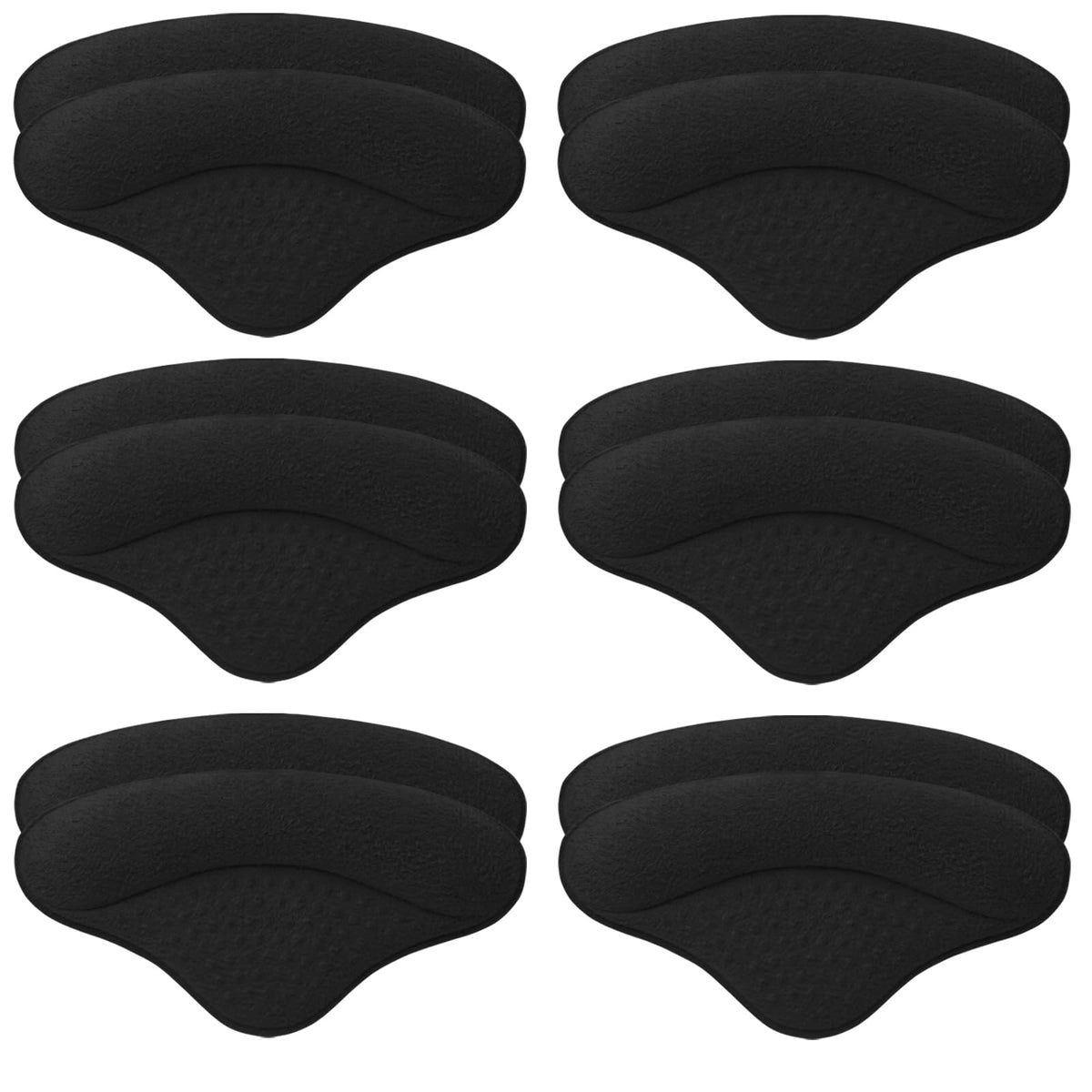 Conjunto MUKIFINE de 6 pares para talones en negro y beige, ideal para uso diario
