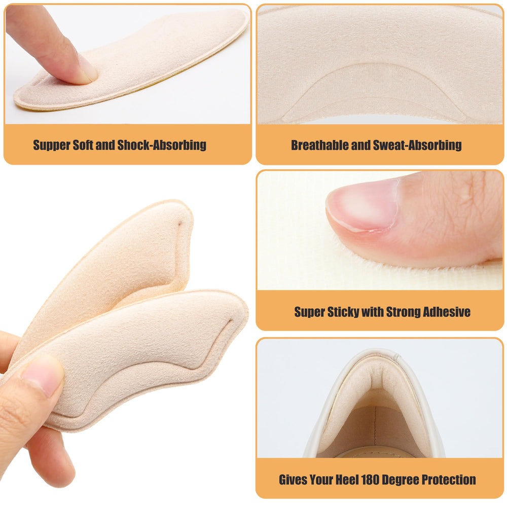 MUKIFINE double-sided tape adheres liners securely to heel area