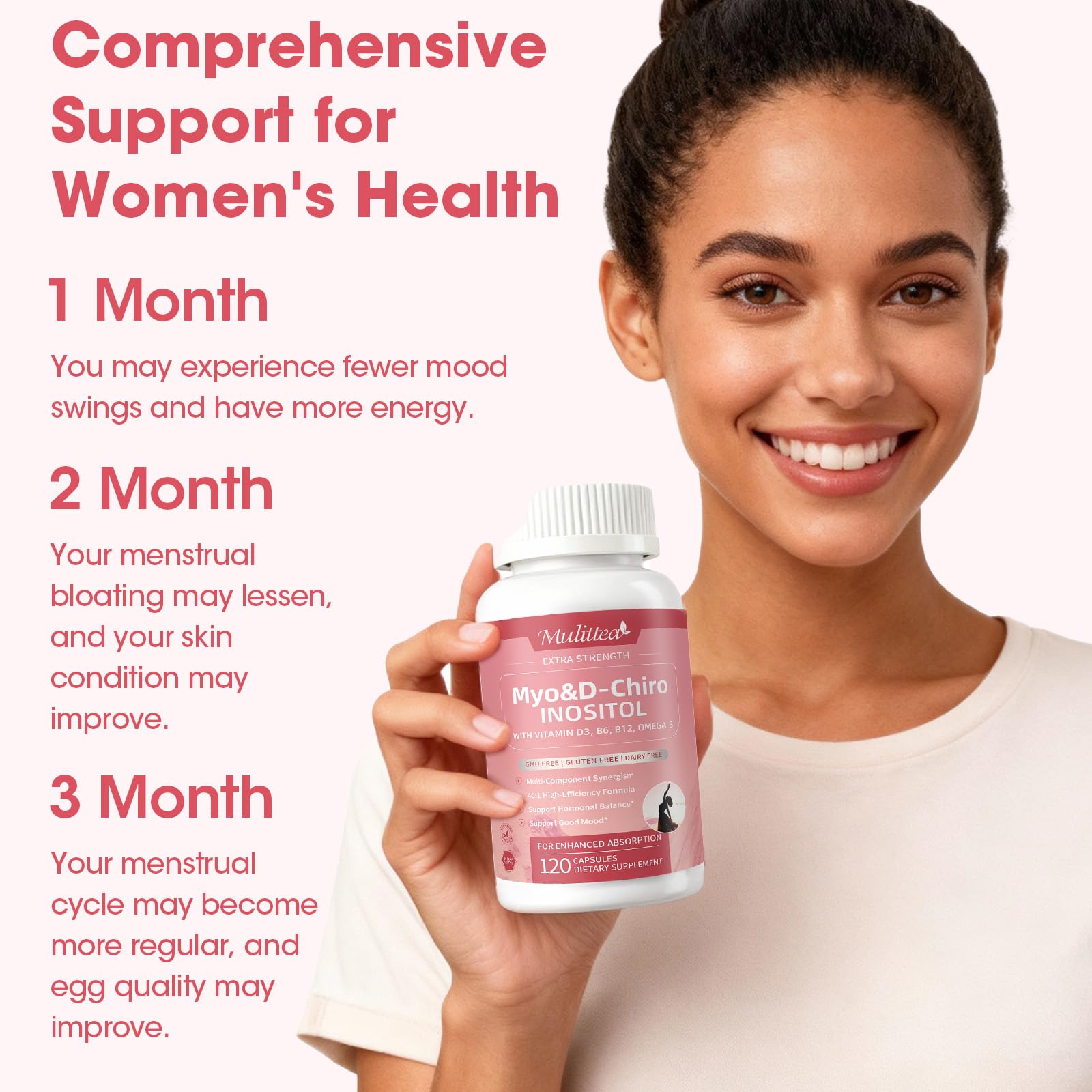 Mulittea folic acid and vitamin blend closeup for daily wellness.