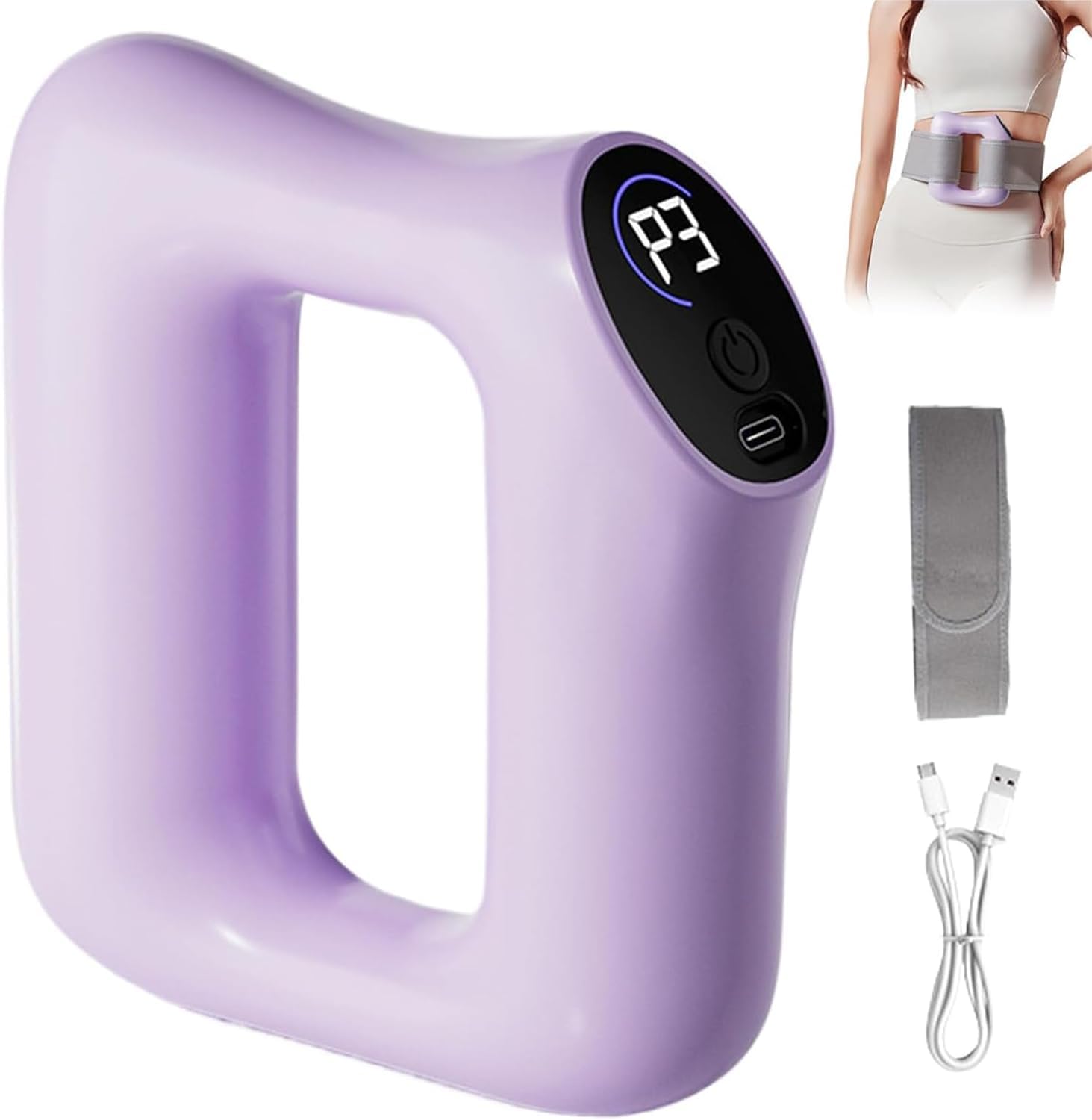Multifunctional fascia ring purple front view for full-body contact