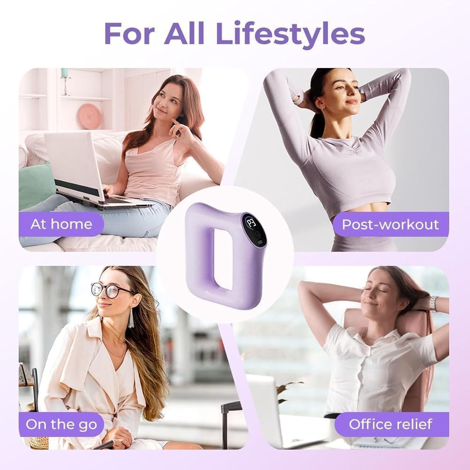 Purple fascia ring packaging and accessories included