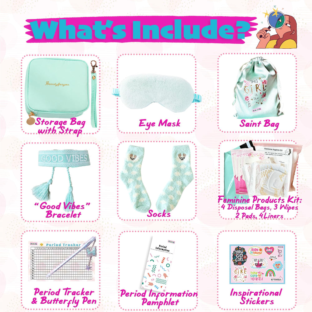 Multipieyo to-go period bag inner pockets portable organizer for essentials.