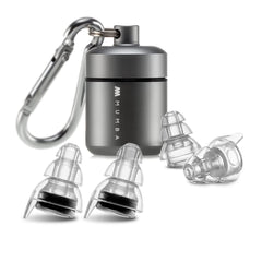 Mumba high fidelity concert earplugs front view, discreet and comfortable for all-night listening