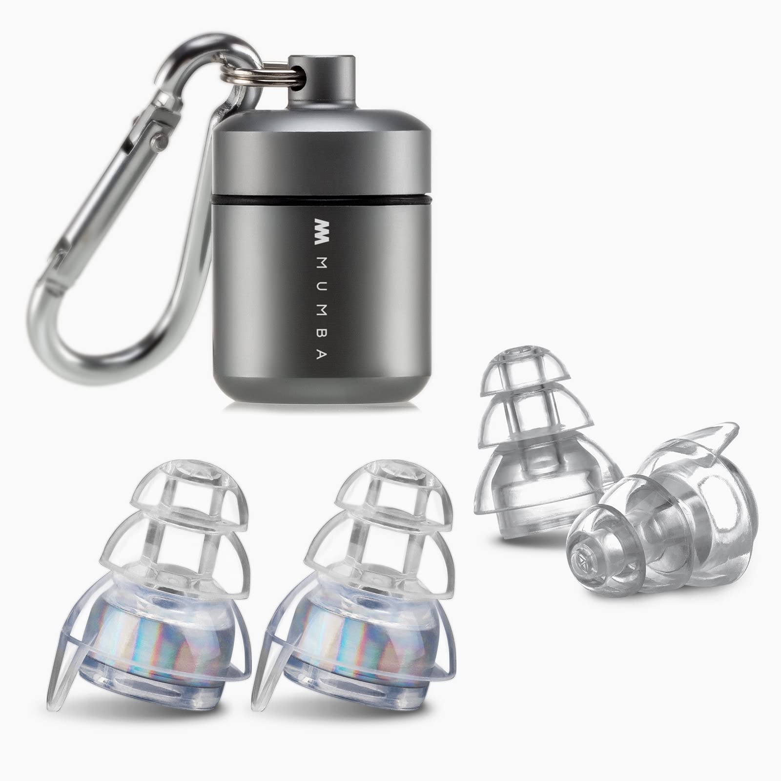Mumba earplugs packaging with aluminum container for on-the-go protection