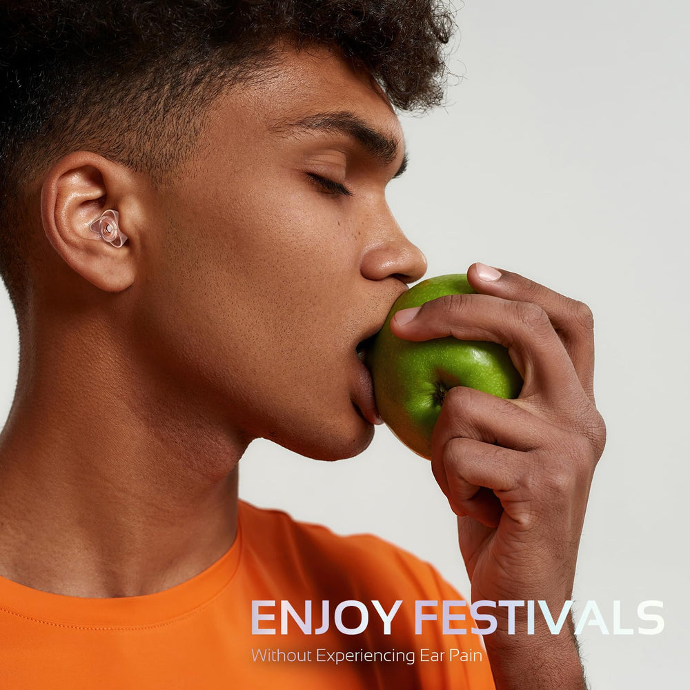 Mumba invisible earplugs provide discreet protection in crowded venues