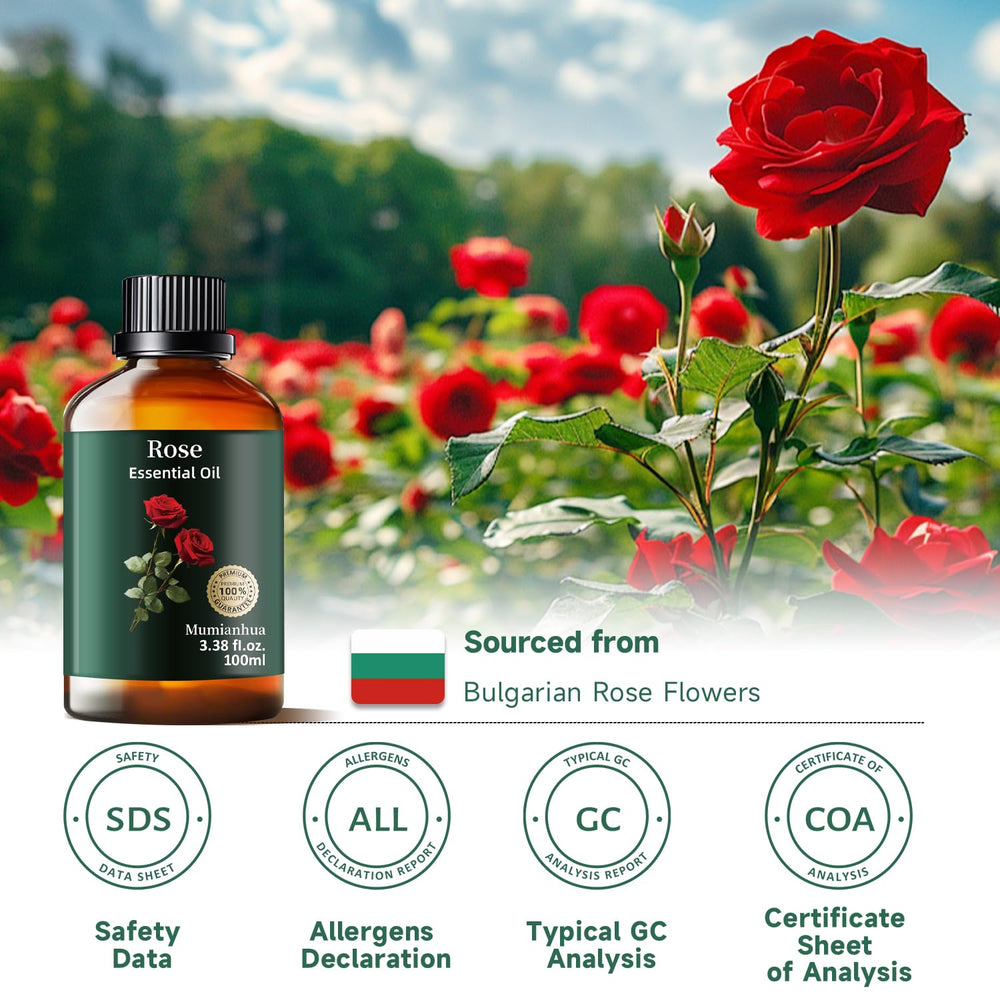 Mumianhua rose oil evening routine enhances mood with natural aroma