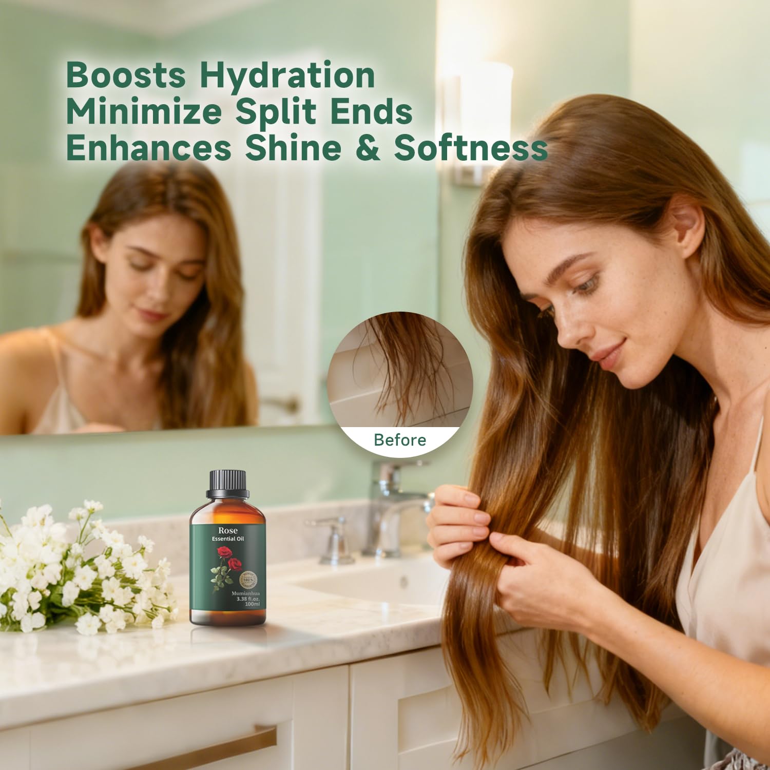 Mumianhua rose oil pillow-mist spray surrounds you with floral calm