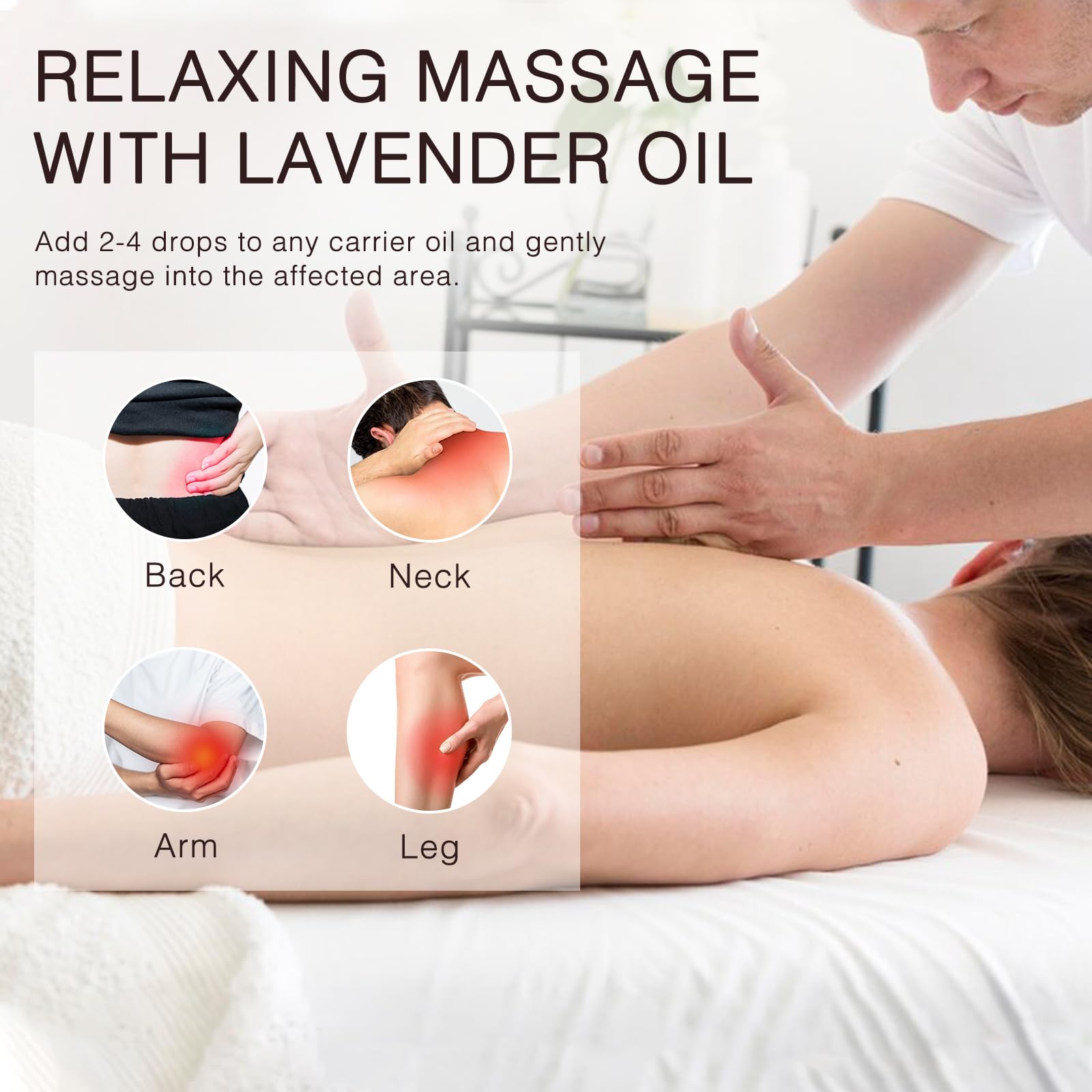 MUNUSNA Lavanda para masajes, aroma relajante y confort