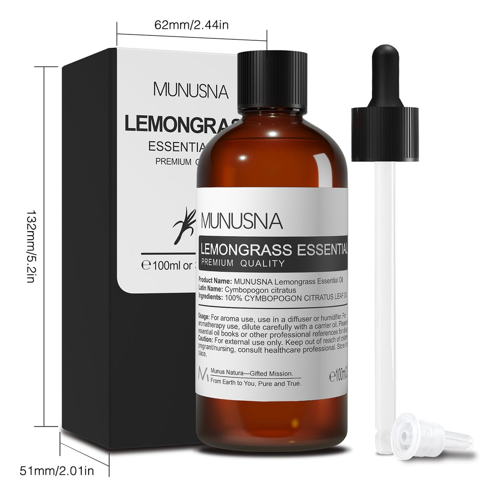 MUNUSNA lemongrass oil with natural aroma for cleaning and ambiance