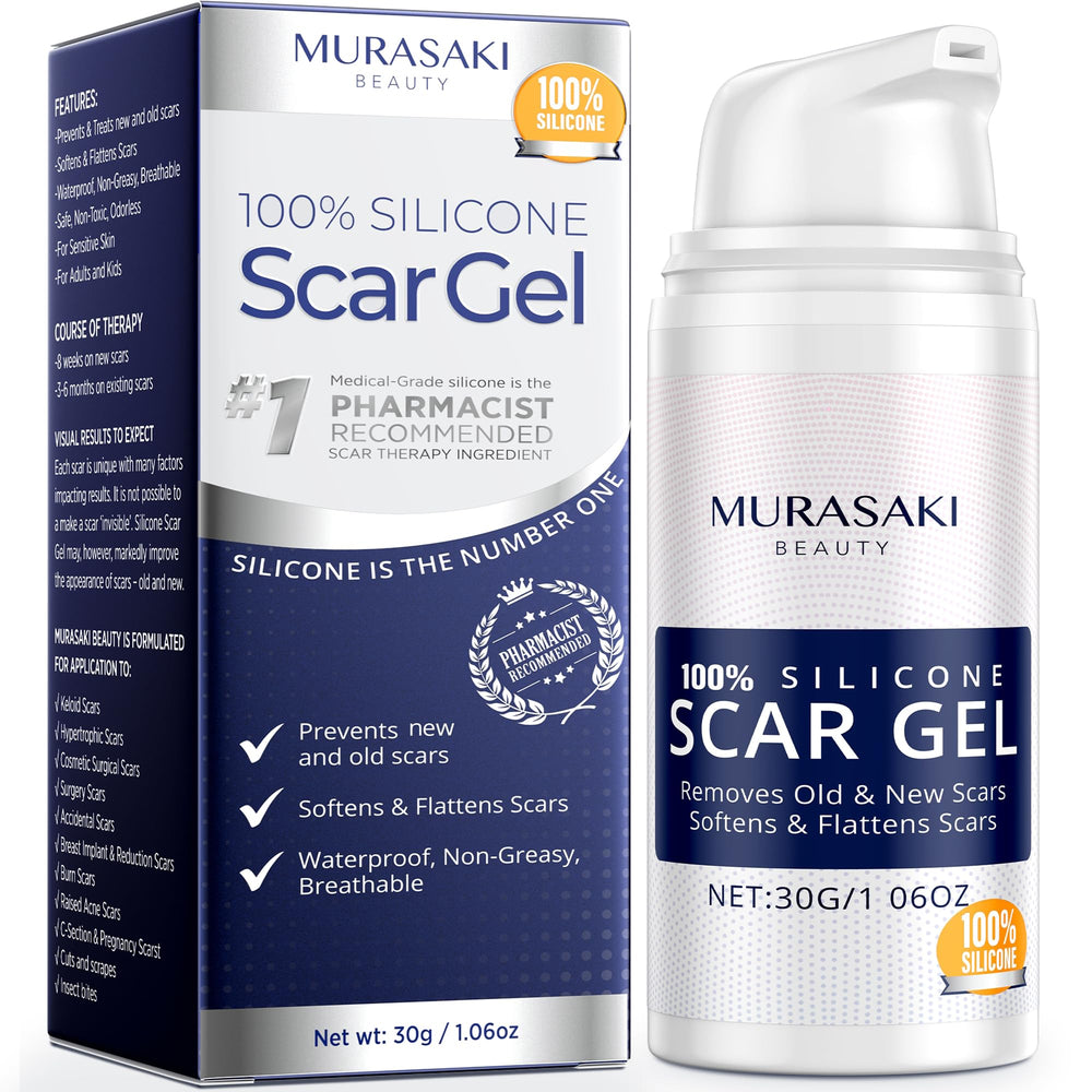 MURASAKI BEAUTY scar gel tube for daily scar care routines.