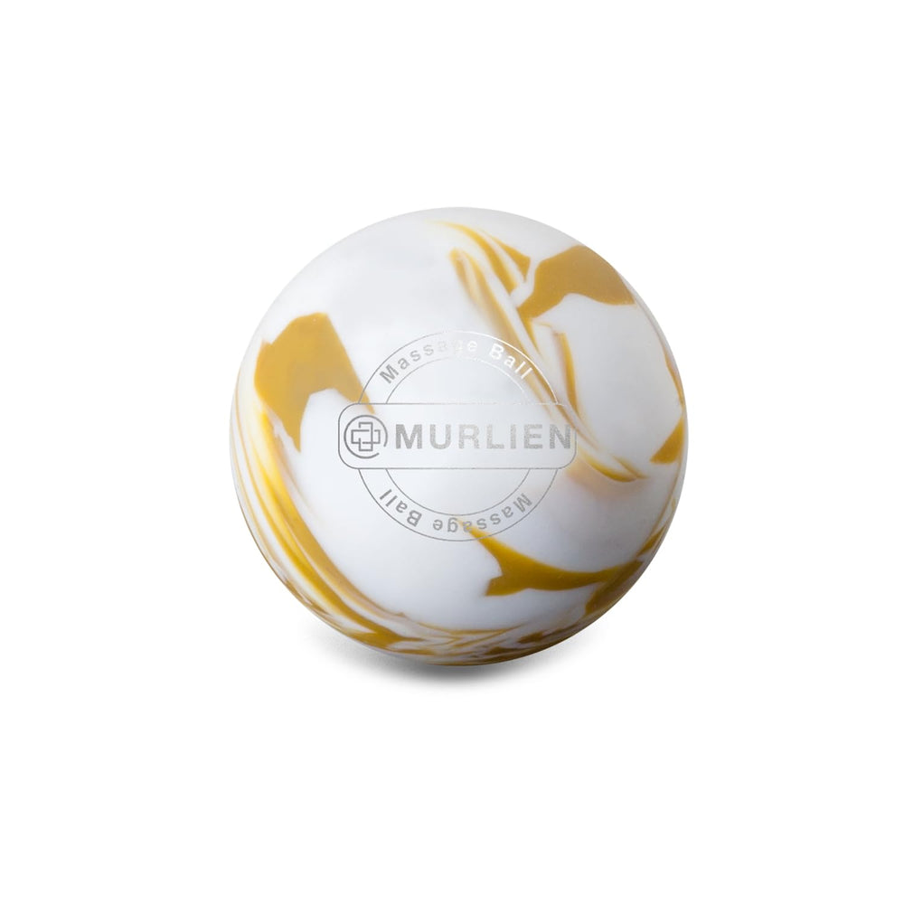 MURLIEN massage ball closeup in gold for targeted trigger point relief