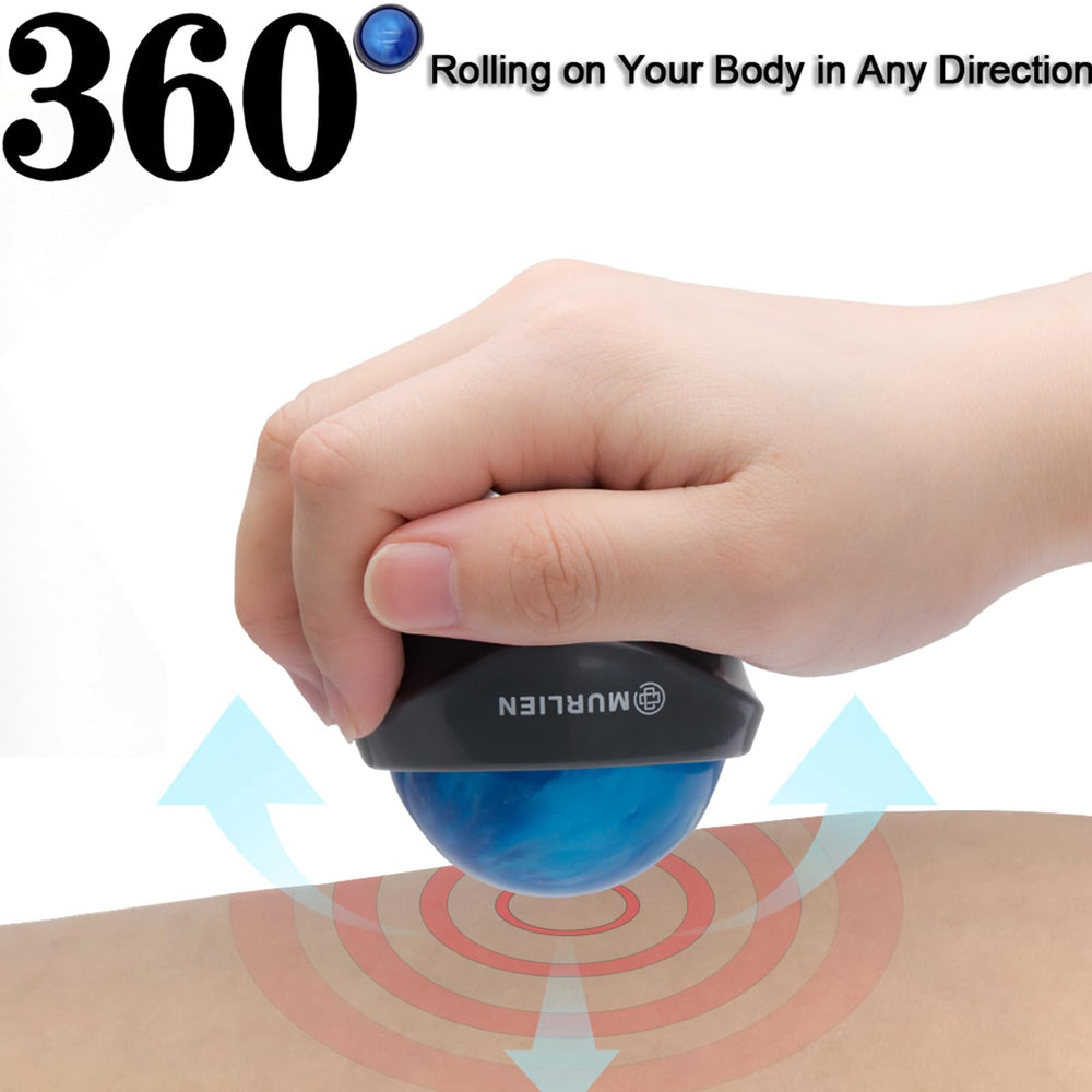 MURLIEN Massage Roller Ball on shoulders supports targeted, portable relief during breaks
