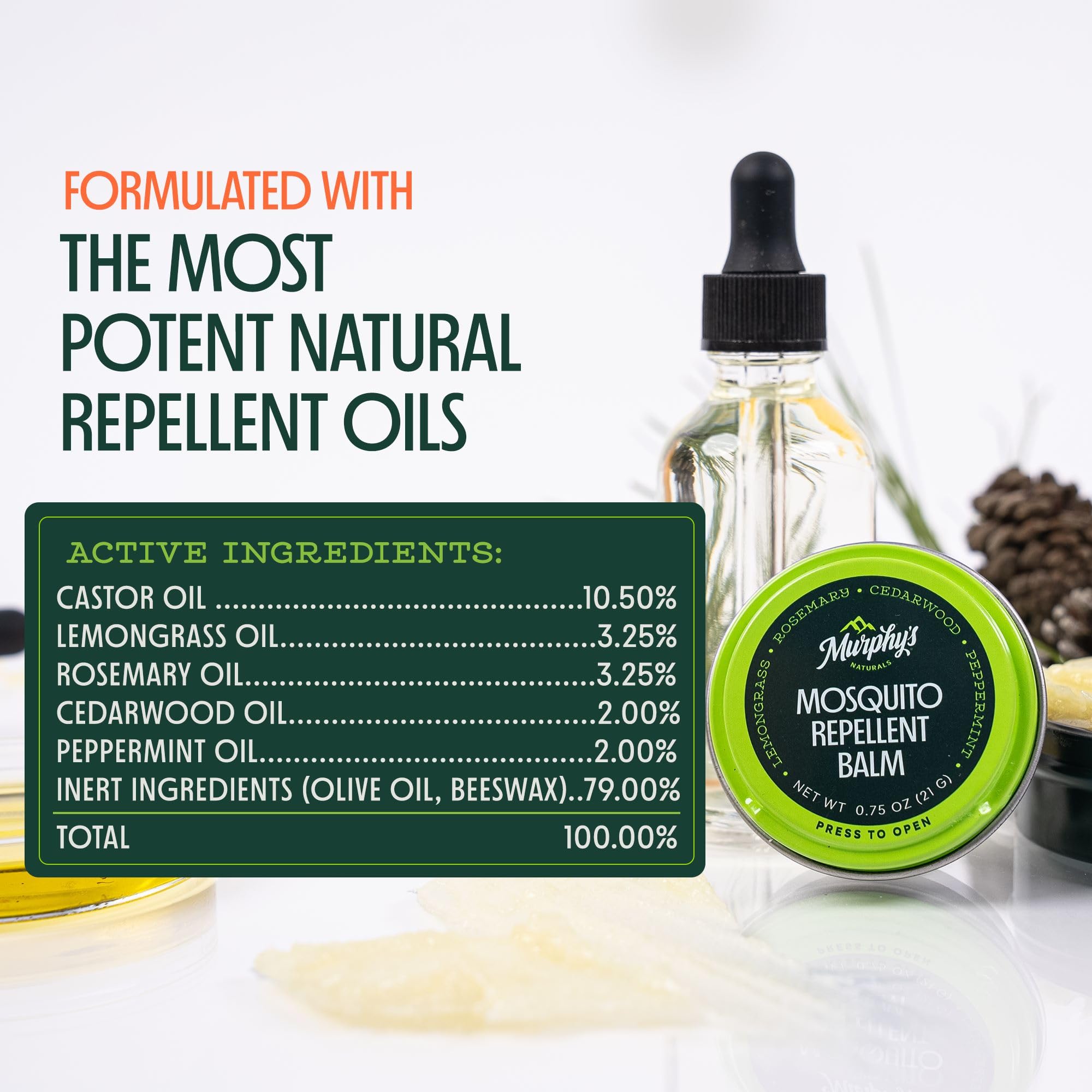 Murphy's Naturals bálsamo repelente con cedro y romero para aroma suave