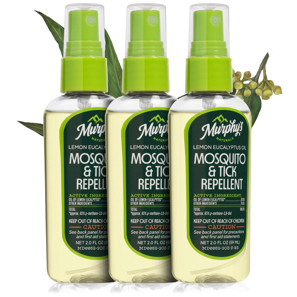 Murphy's Naturals lemon eucalyptus spray bottle for skin protection during outdoor adventures.