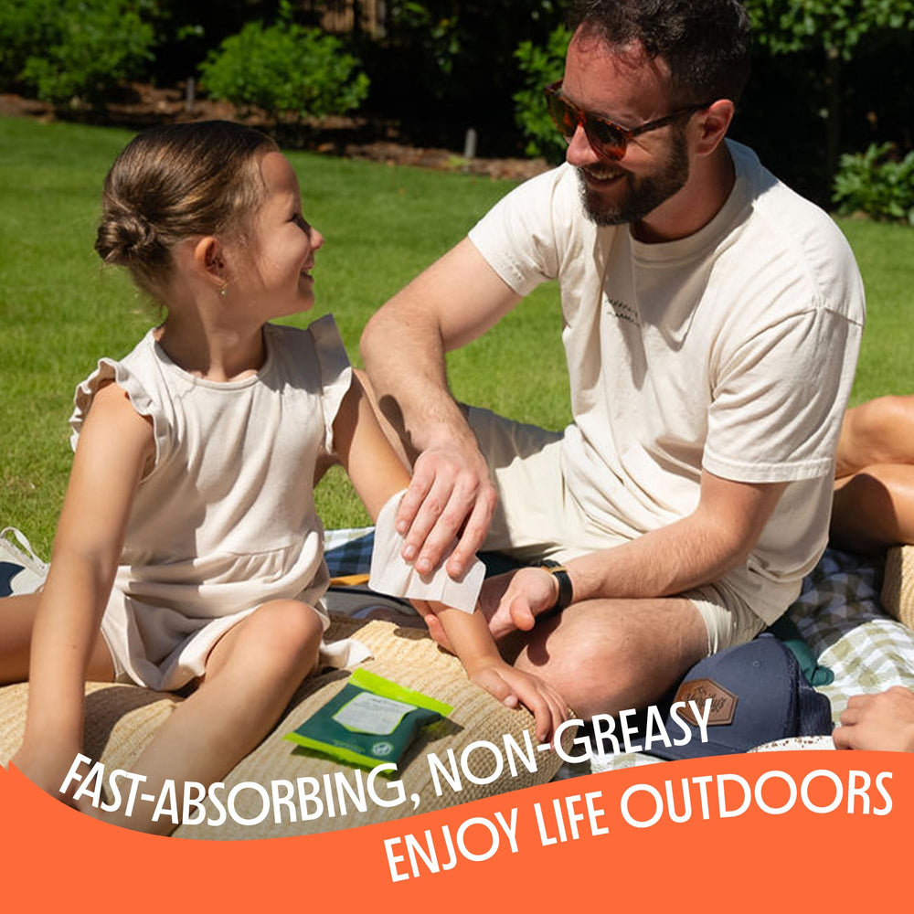 Mess-free application with Murphy's Naturals plant-based mosquito wipes