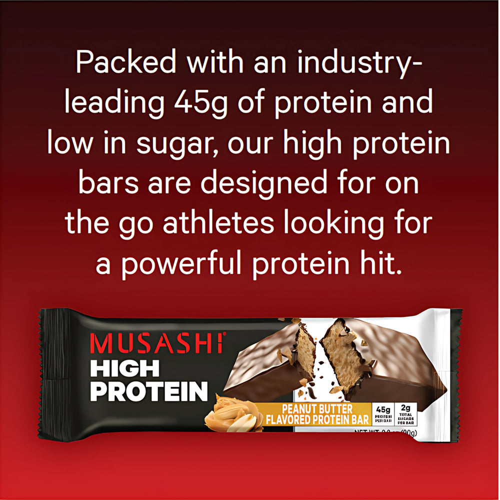 MUSASHI bar displays BCAAs in 2:1:1 ratio for recovery support