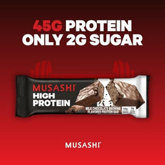 Nutrition label highlights 45g protein per bar