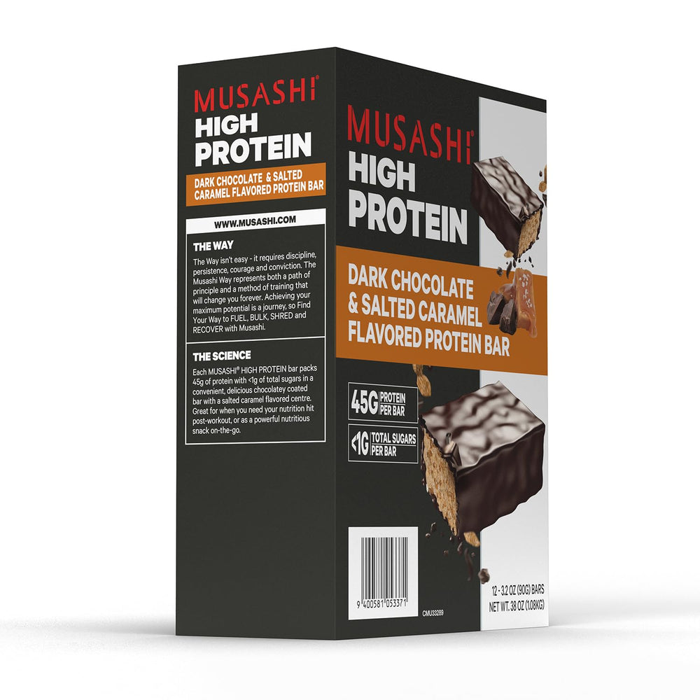 MUSASHI clean-label bar emphasizing premium ingredients.
