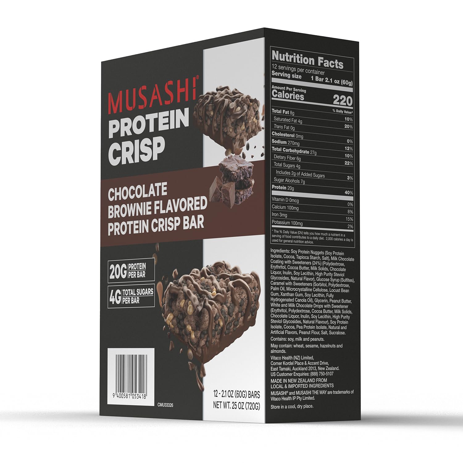 MUSASHI Protein Crisp Bar after-workout scene signals quick recovery support