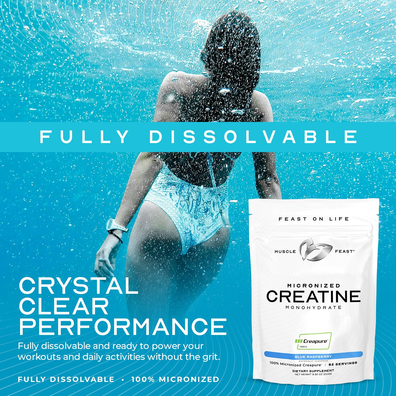 Muscle Feast Creapure compatibility with coffee or smoothies for easy integration.