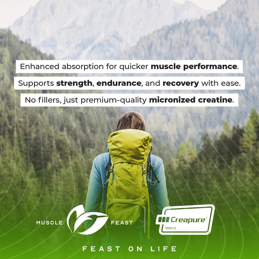 Muscle Feast Creapure preworkout setup for convenient dosing before training.
