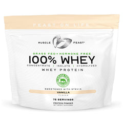 Muscle Feast grass-fed whey bottle with vanilla for daily protein
