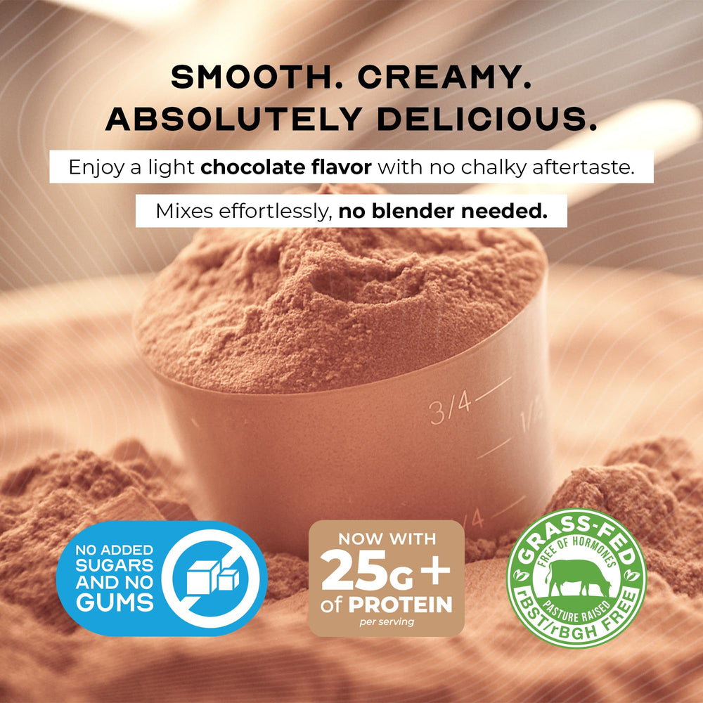 Muscle Feast whey isolate blends easily with water for a smooth drink.