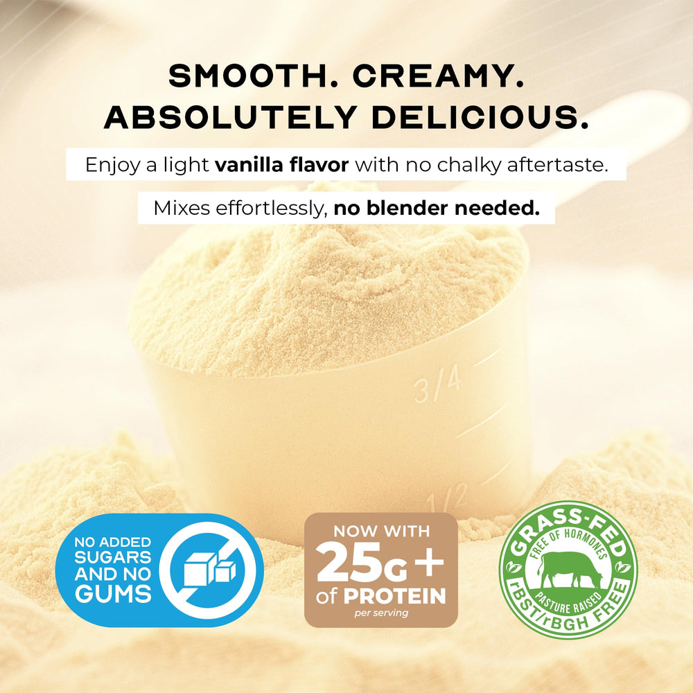 Muscle Feast whey isolate vanilla close-up emphasizes essential amino acids profile.