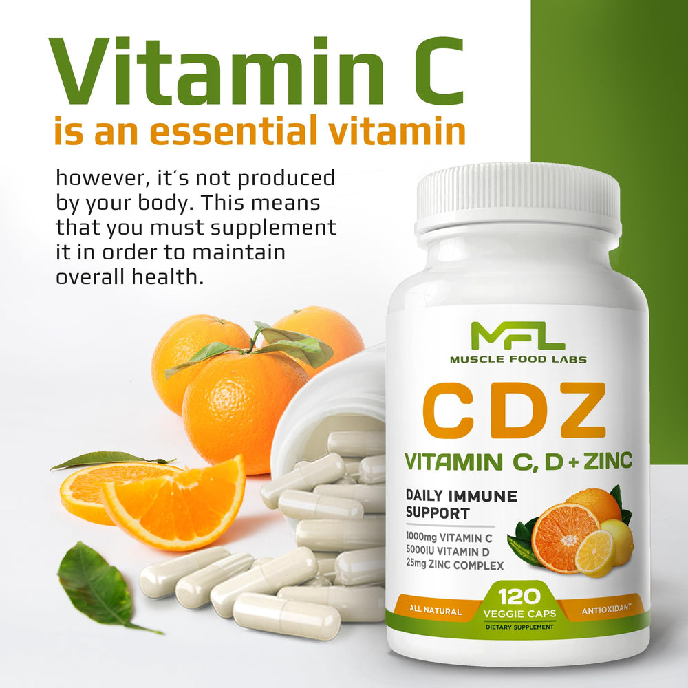 MUSCLE FOOD LABS C D Z citrus bioflavonoids close-up on label