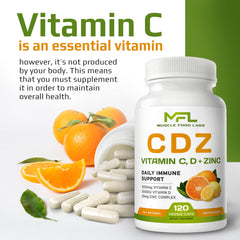 MUSCLE FOOD LABS C D Z citrus bioflavonoids close-up on label