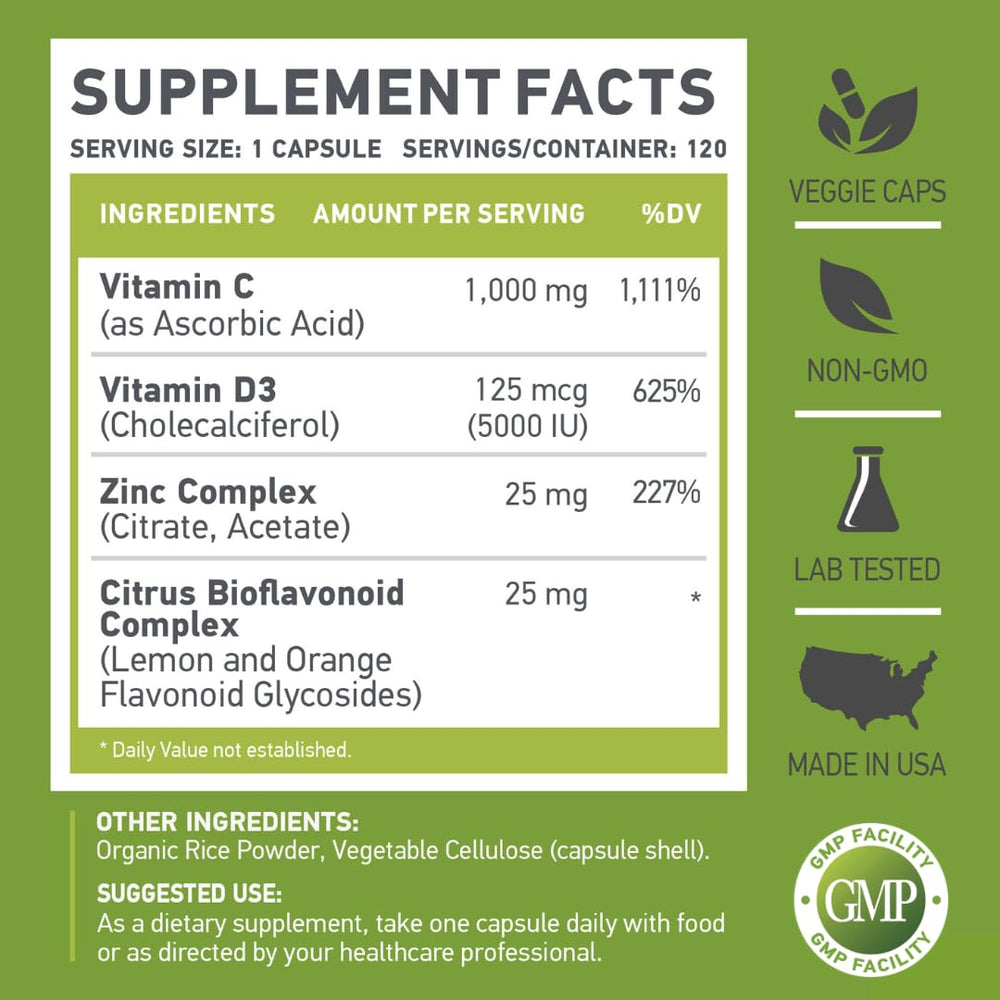 MUSCLE FOOD LABS C D Z vegetarian capsules ready to take