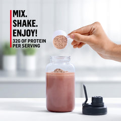 Muscle Milk powder in a shaker for on-the-go nutrition.