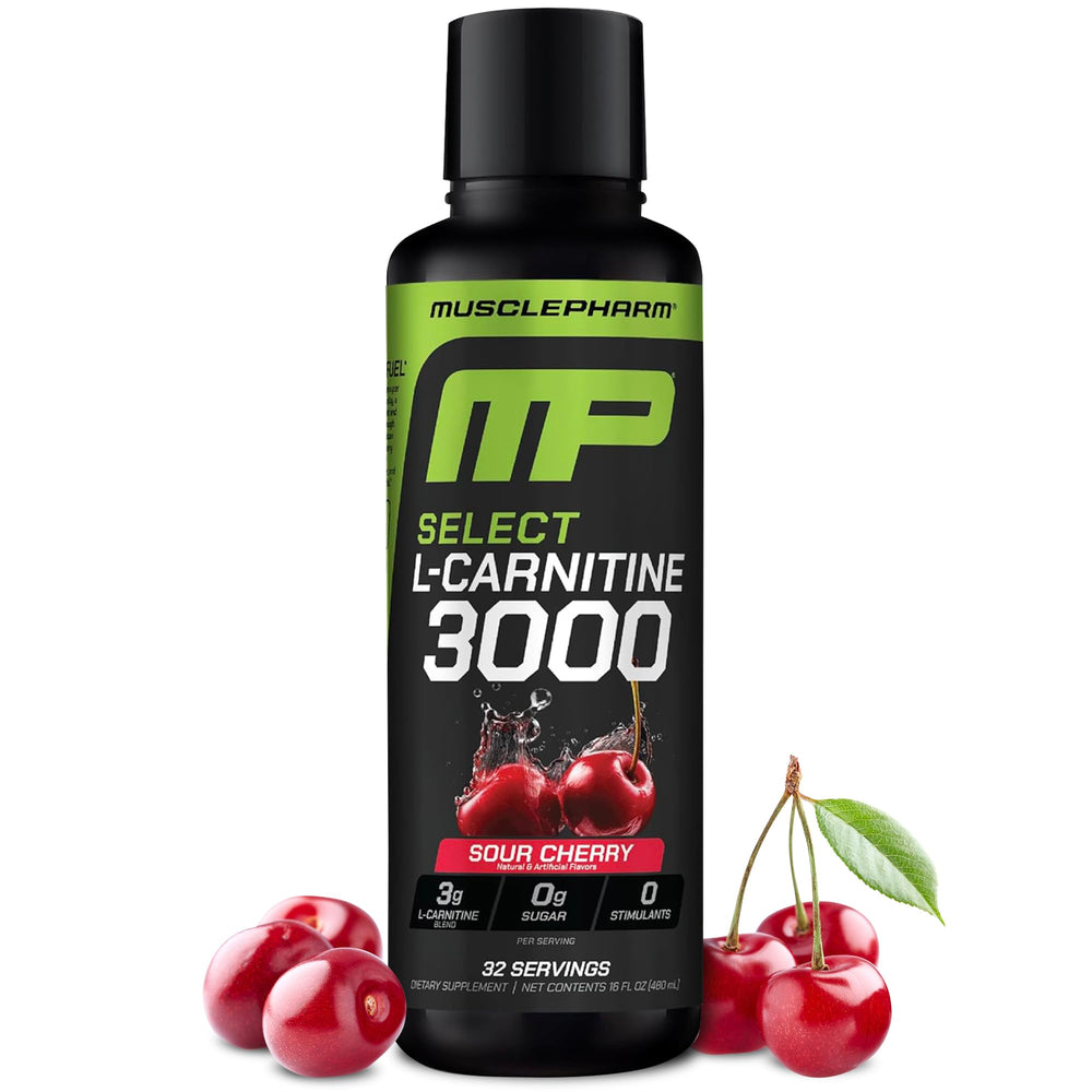 MusclePharm L-Carnitine 3000 bottle on display for energy support