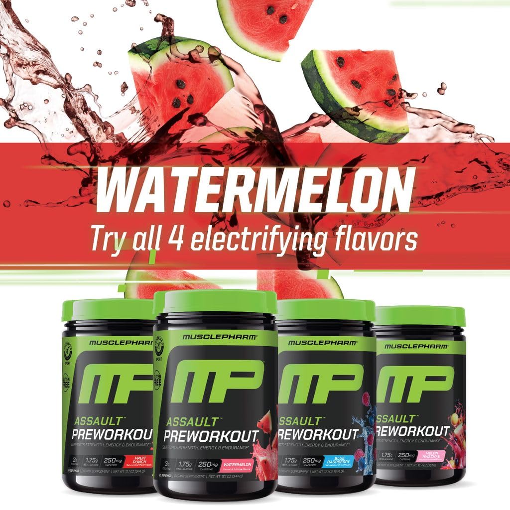 MusclePharm Assault athlete preparing workout conveys focus and energy potential