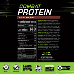 MusclePharm Combat Protein Powder ingredients show diverse protein sources for steady amino acid delivery