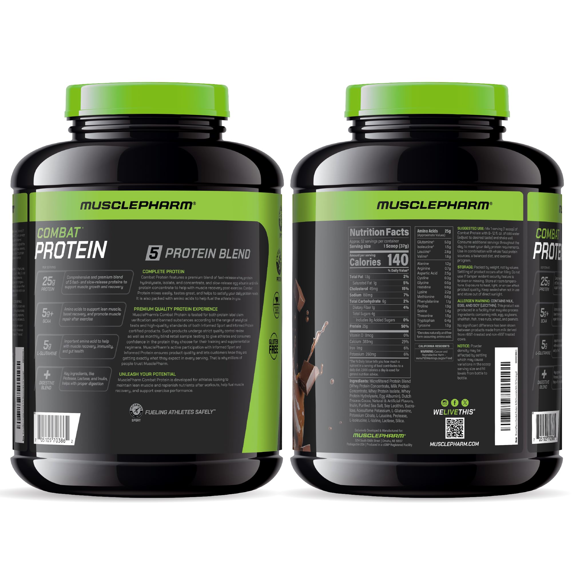 MusclePharm Combat shake supports daily protein goals and workouts