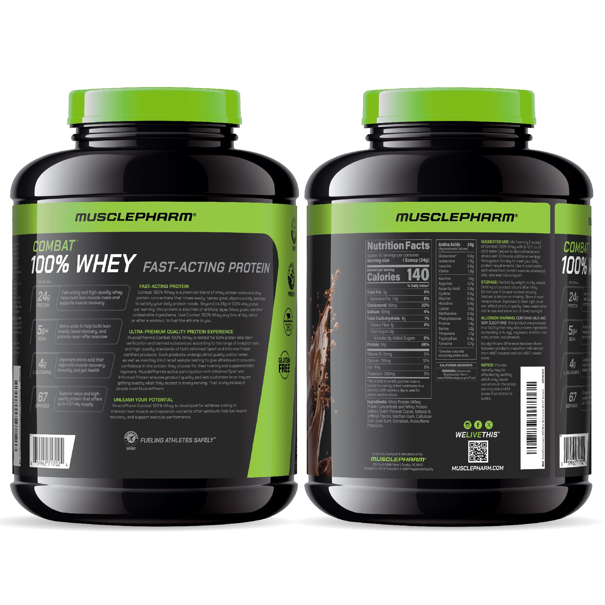 MusclePharm Combat recovery shake ready after training session