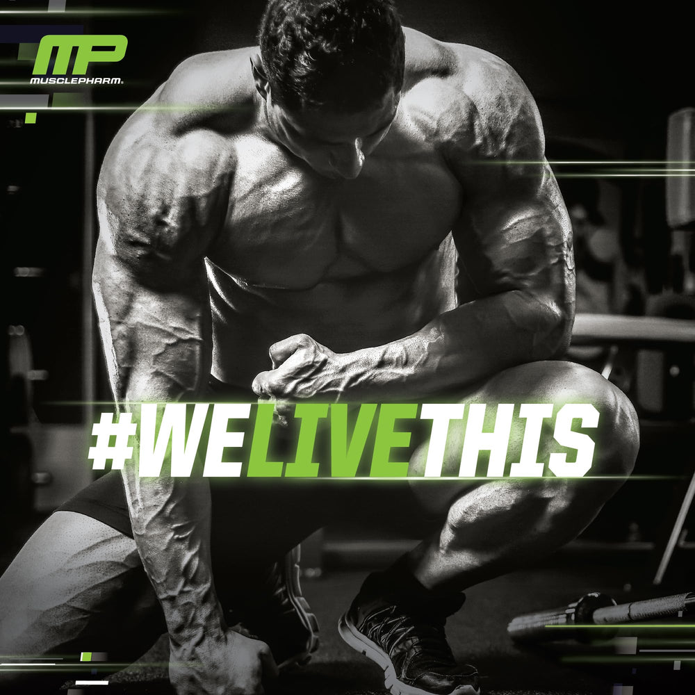 MusclePharm Combat whey vanilla nutrition label reveals protein per serving.