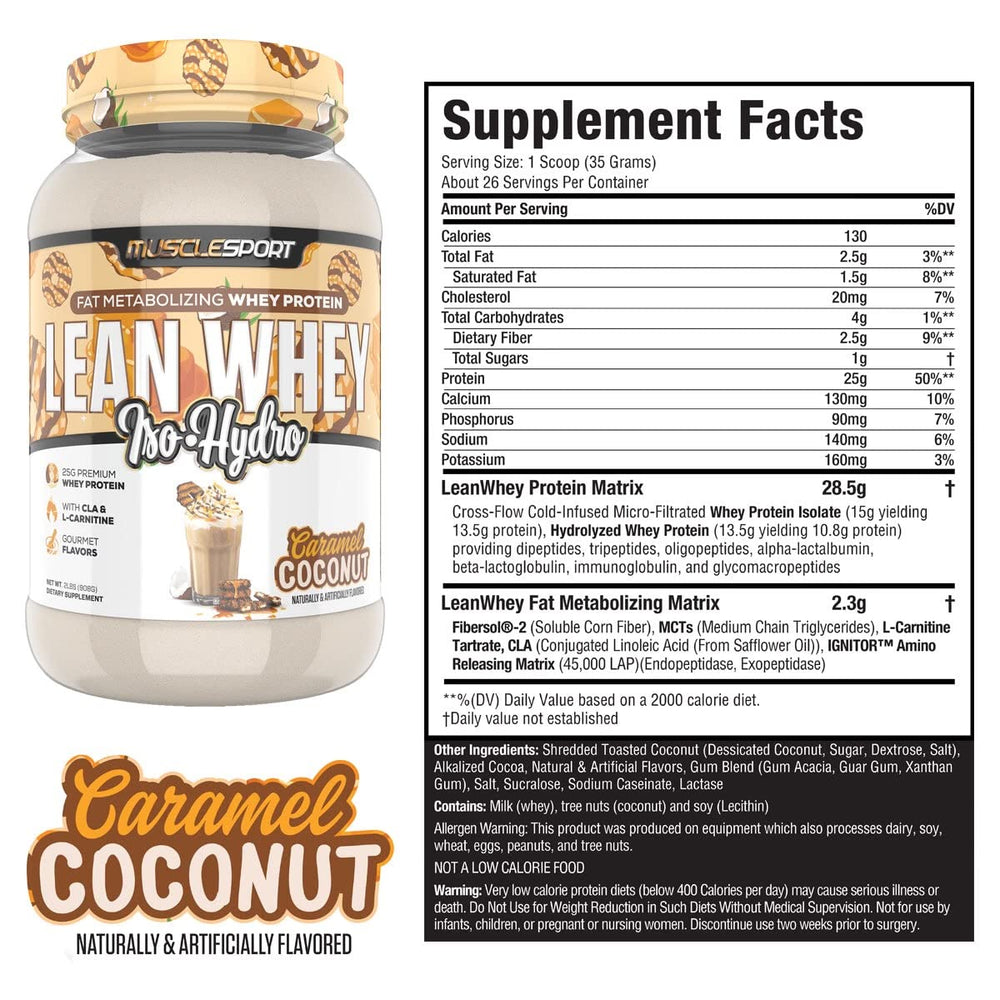 Musclesport Lean Whey Revolution pour reveals creamy shake ideal post workout.