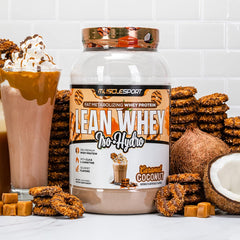 Musclesport Lean Whey Revolution scoop highlights 25 g protein per serving.