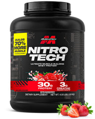MuscleTech Nitro-Tech strawberry tub offers a lean protein option for athletes.