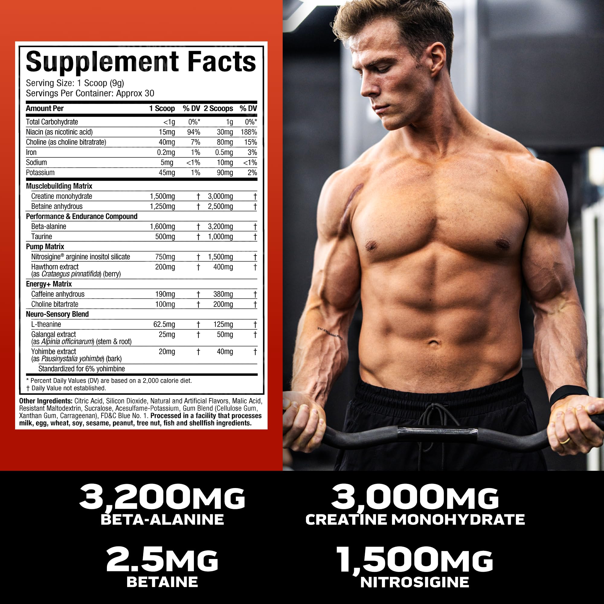 MuscleTech VaporX5 pre-workout mix enhances endurance and alertness for tougher training.