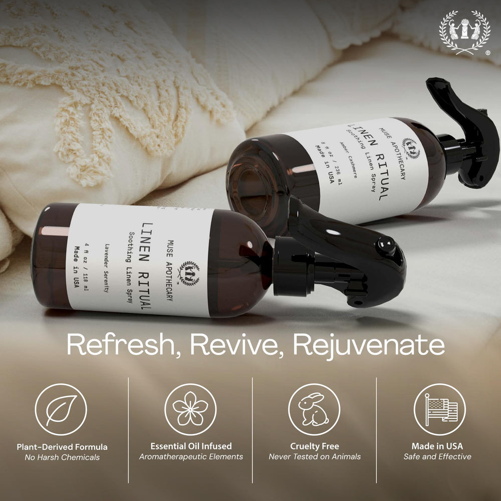 Muse Apothecary Linen Ritual, muestra-regalo ideal para amantes del hogar.